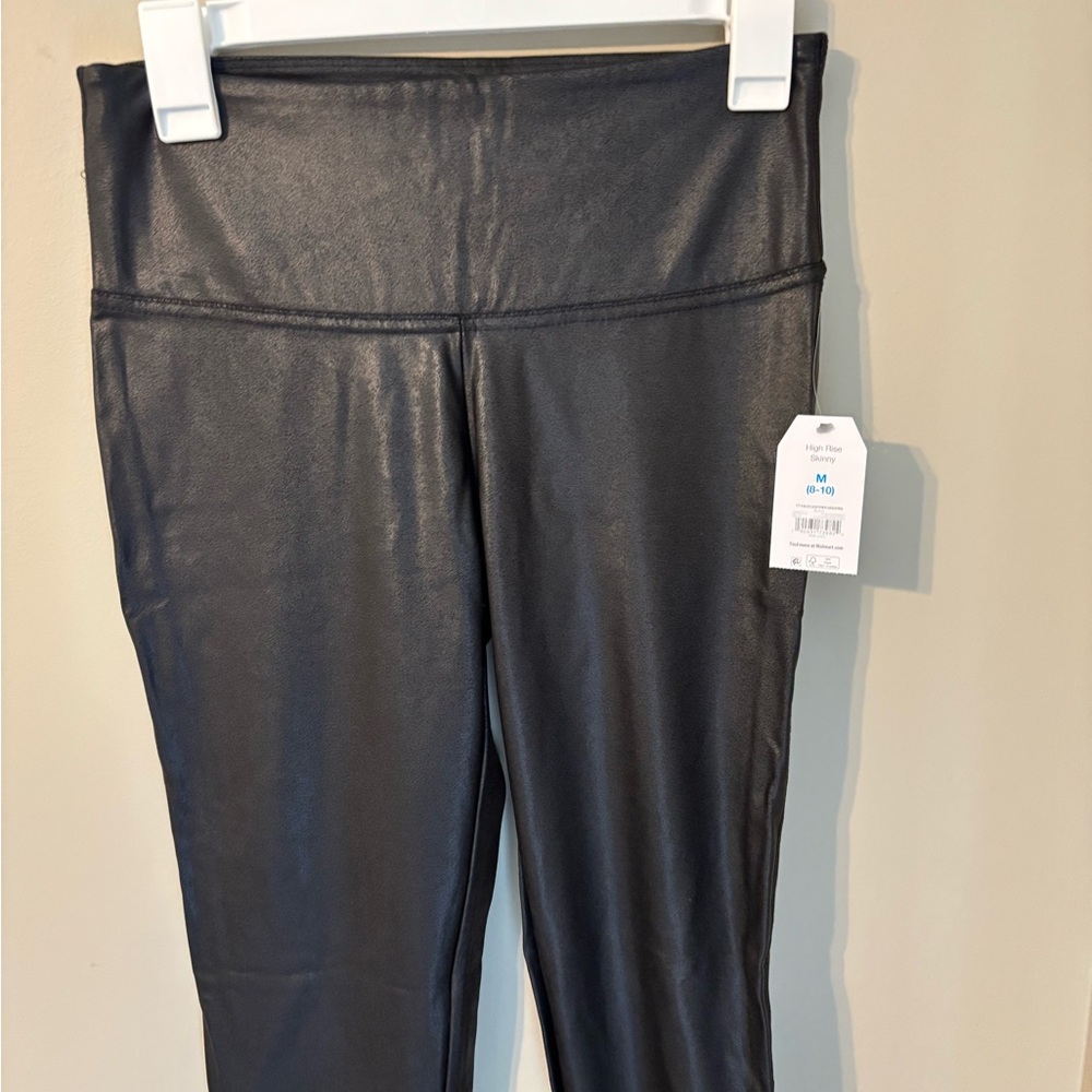 Time and Tru Black Faux Leather Pants